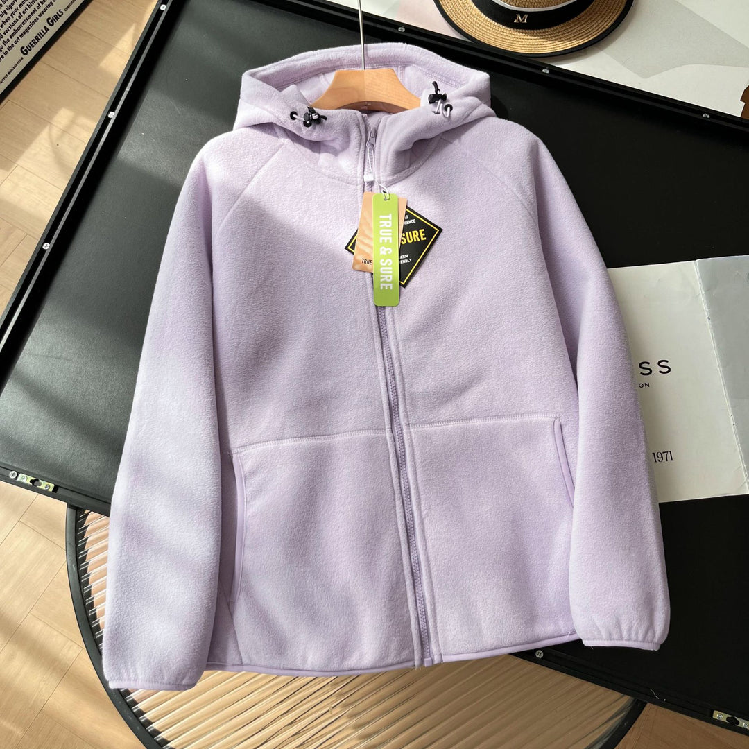 Damen Fleecejacke mit hohem Kragen und praktischen Seitentaschen Drune