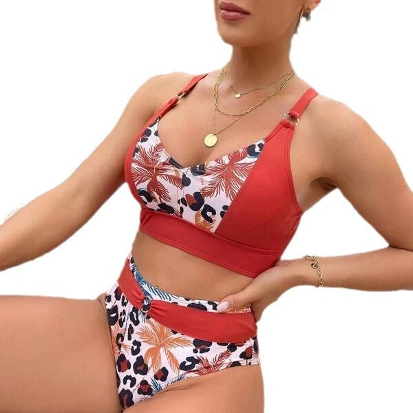 Damen Bikini-Set mit Hohem Bund und Modischem Design Drune