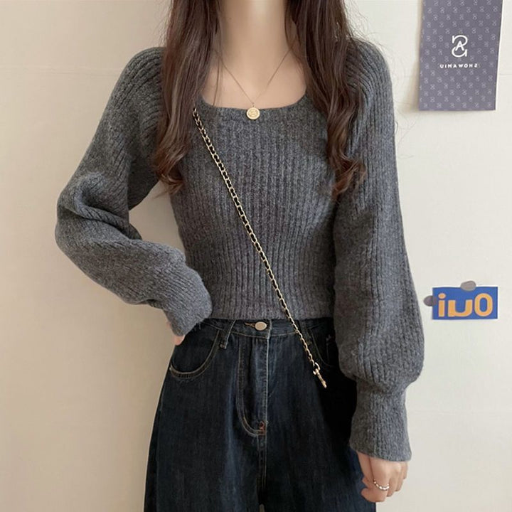 Damen Strickpullover mit weit geschnittenen Ärmeln Drune
