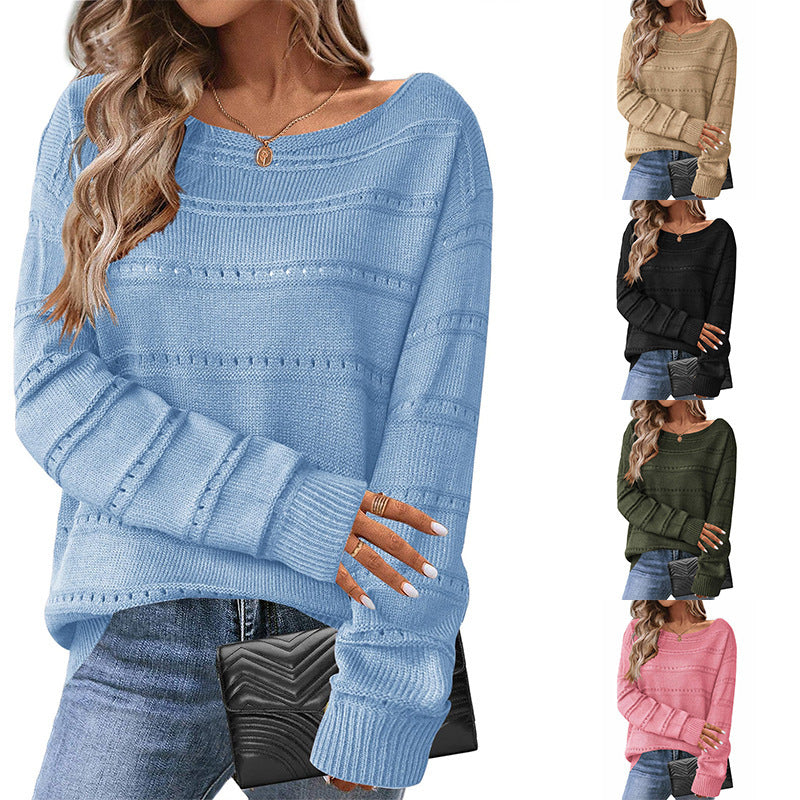 Damen Strickpullover mit luftiger Struktur und weit geschnittenem Design Drune