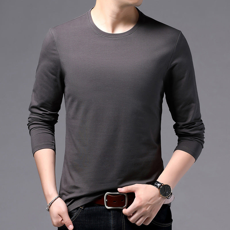 Herren Langarmshirt aus weich fallendem Material mit Rundhalsausschnitt Drune