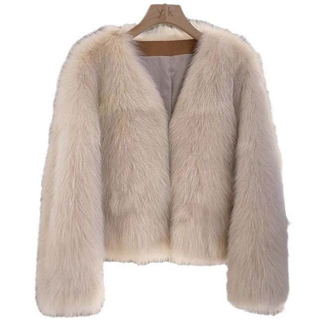 Damen elegante Kunstfelljacke Drune