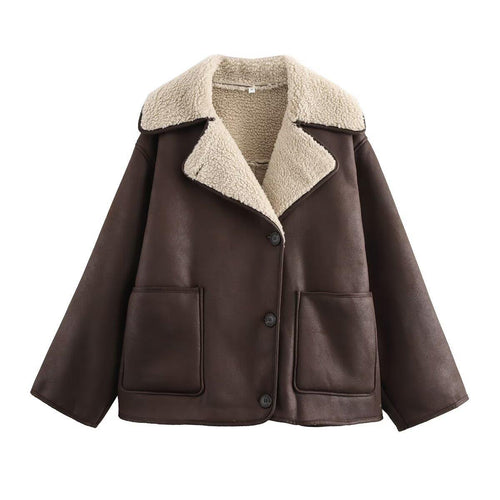 Damen Übergangsjacke mit kuscheligem Teddyfutter und praktischen Taschen Drune