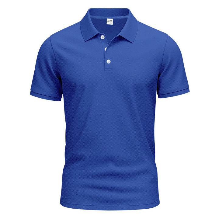 Herren nan Polokragen-Shirt mit schlanker Passform, atmungsaktiver Meshstruktur und flacher Zwei-Knopfleiste Drune