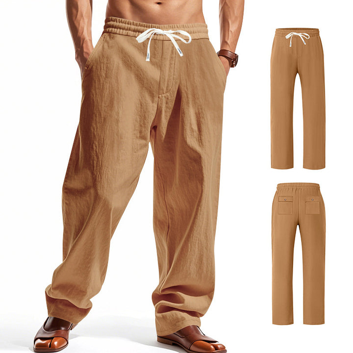 Herren Bequeme Strandhose mit elastischem Bund und praktischen Taschen Drune
