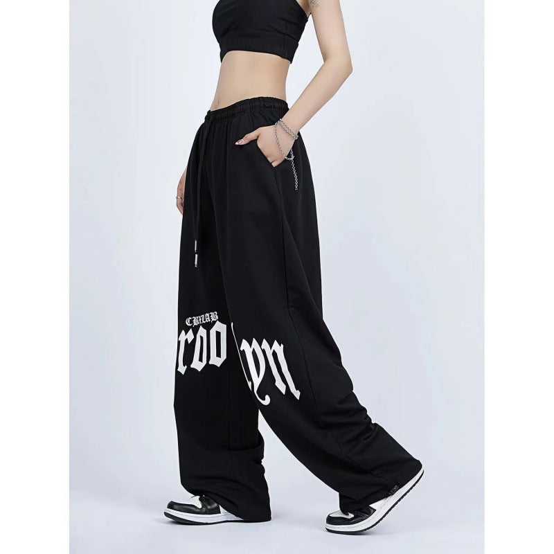 Damen weite Jogginghose mit moderner Schrift Drune