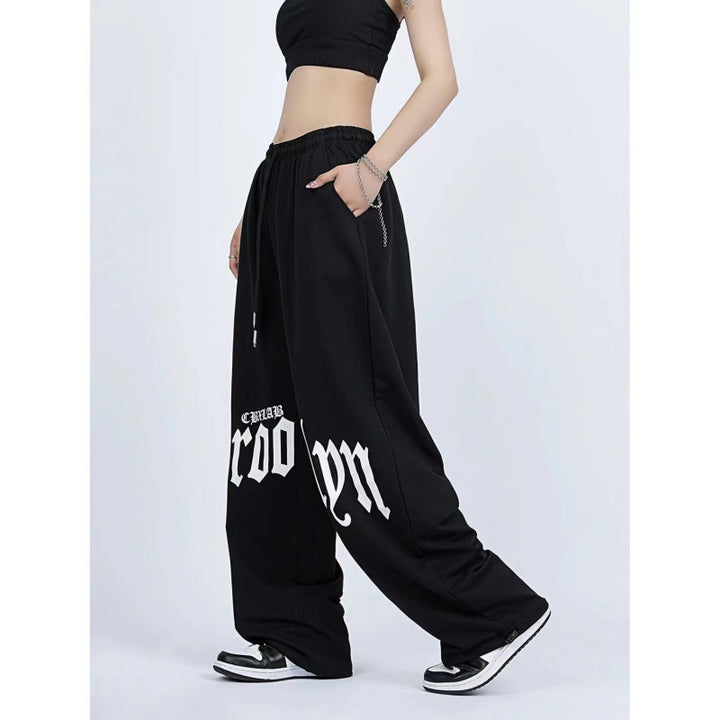 Damen weite Jogginghose mit moderner Schrift Drune