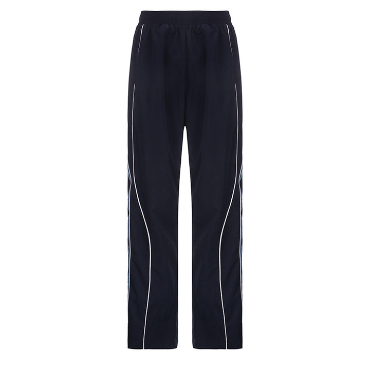 Damen Sporthose mit hohem elastischen Bund und seitlichen Kontraststreifen Drune