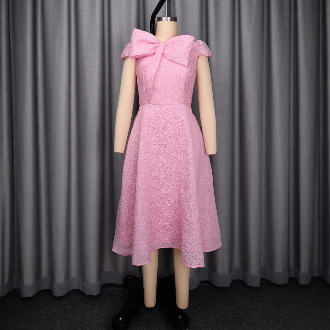 Damen Elegantes A-Linien Kleid mit floralem Design und voluminösem Oberteil Drune