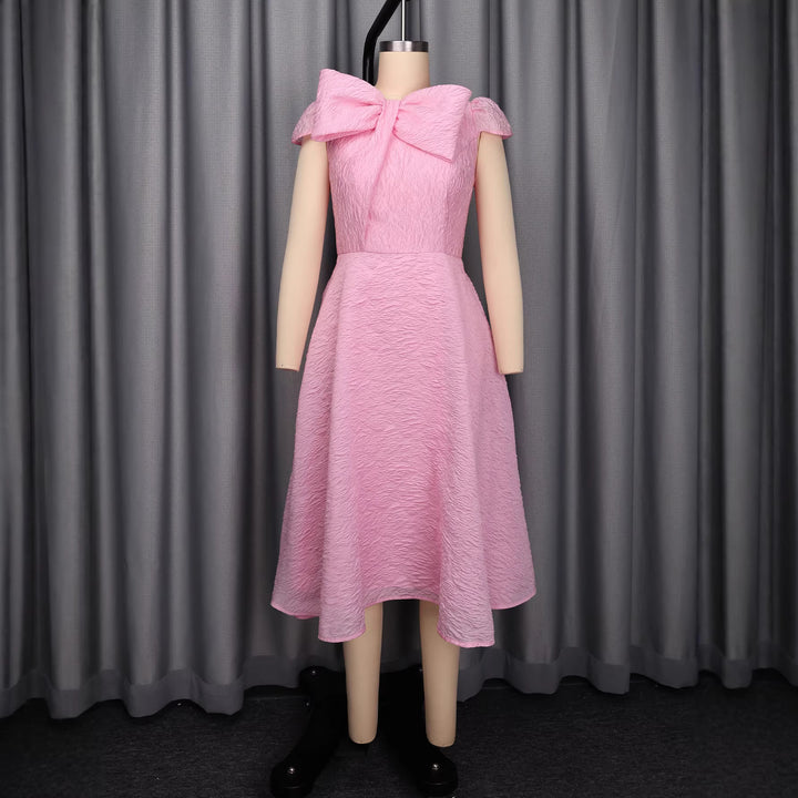 Damen Elegantes A-Linien Kleid mit floralem Design und voluminösem Oberteil Drune