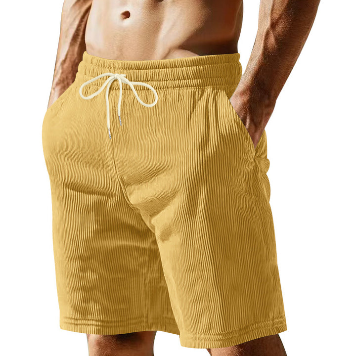 Herren nan knielange Bermudashorts mit elastischem Bund Kordelzug und Seitentaschen Drune
