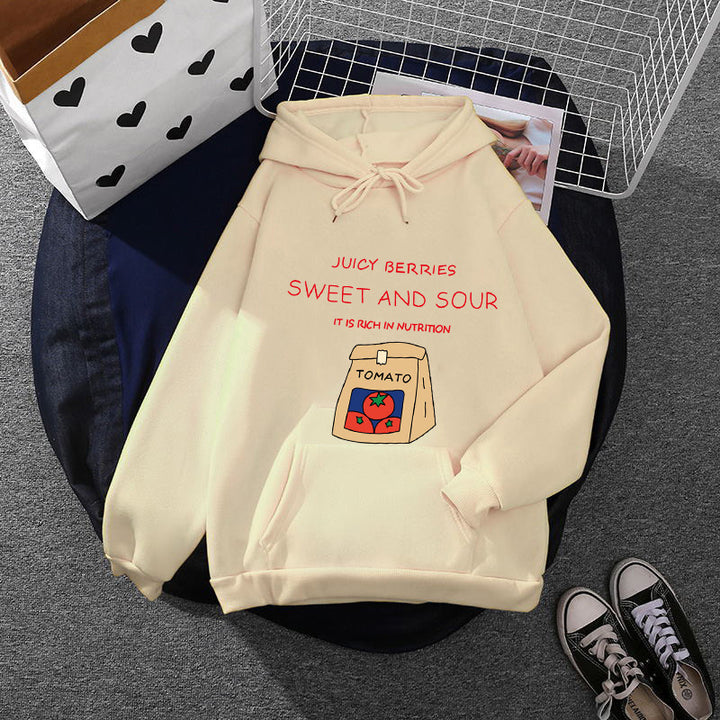 Damen Hoodie mit einzigartigem vitaminreichen Print Drune