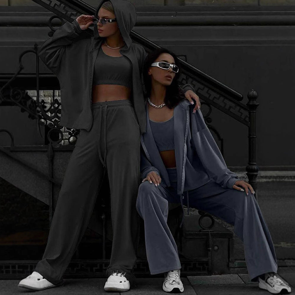 Damen Bequeme und modische Kombi aus Top und Hose Drune