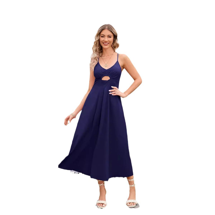Damen Maxikleid mit Cut-Out und fließender Silhouette Drune