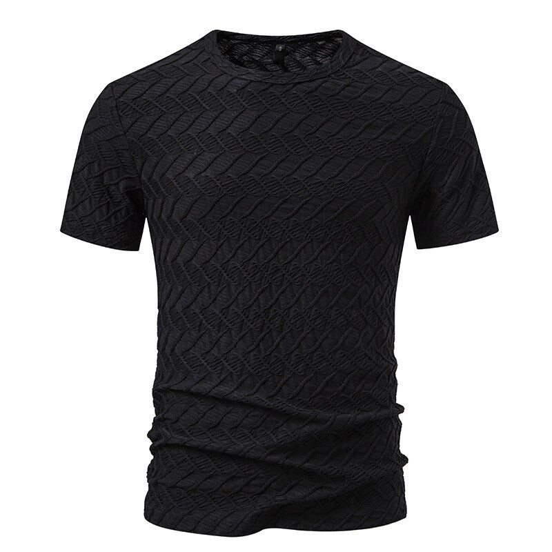 Herren texturiertes kurzarm t-shirt Drune