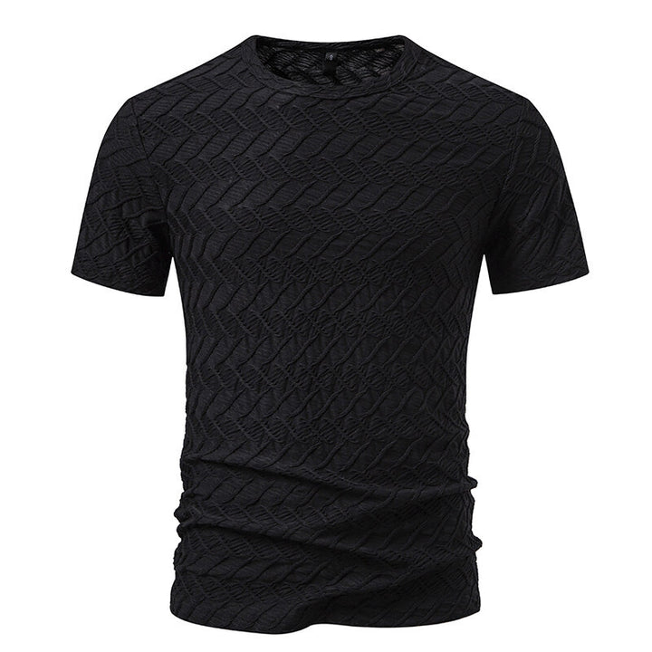 Herren texturiertes kurzarm t-shirt Drune