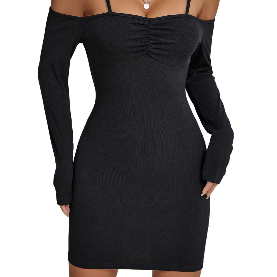 Damen Minikleid mit Off-Shoulder-Design und elegantem Rüschendetail Drune