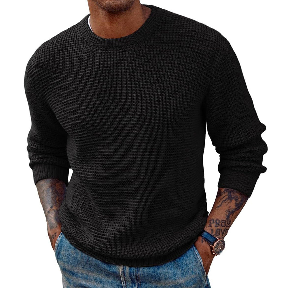 Herren Großer Strickpullover mit strukturiertem Gewebe Drune