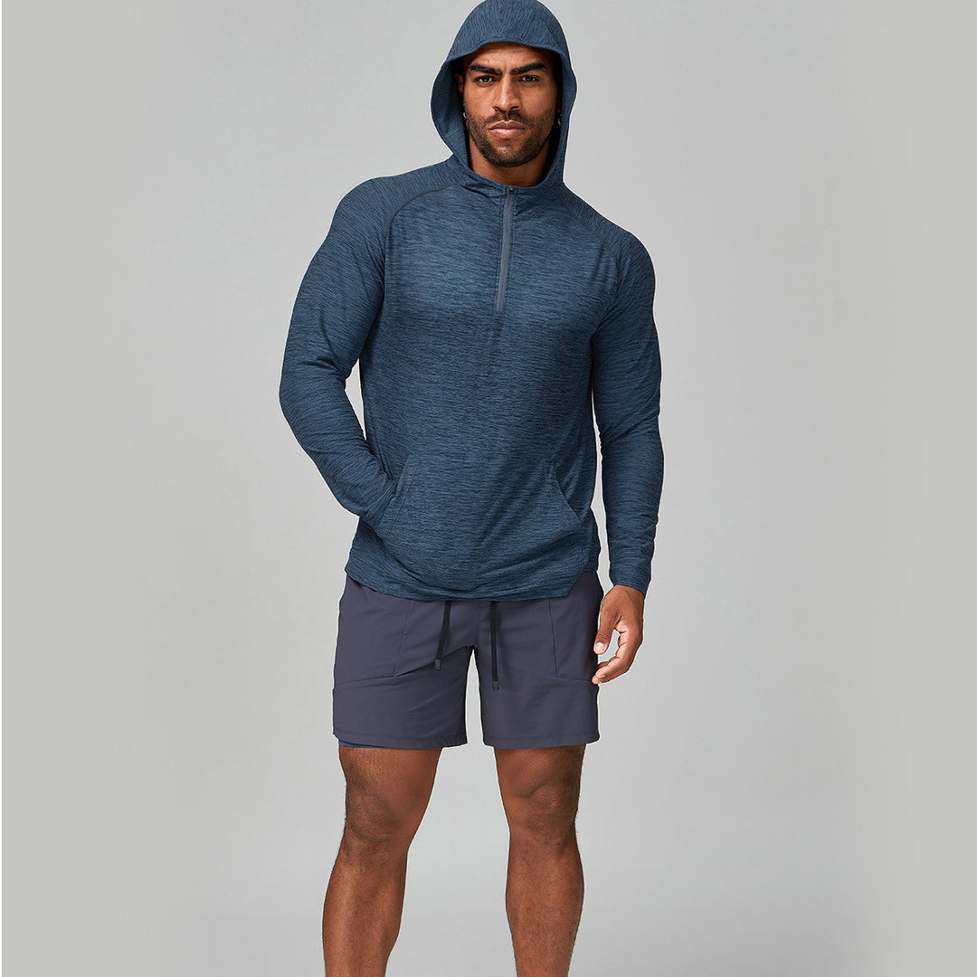 Herren Funktionspullover mit Kapuze Drune
