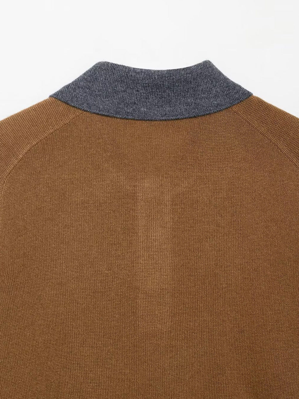 Damen eleganter Pullover mit Rautenmuster und Kragen Drune