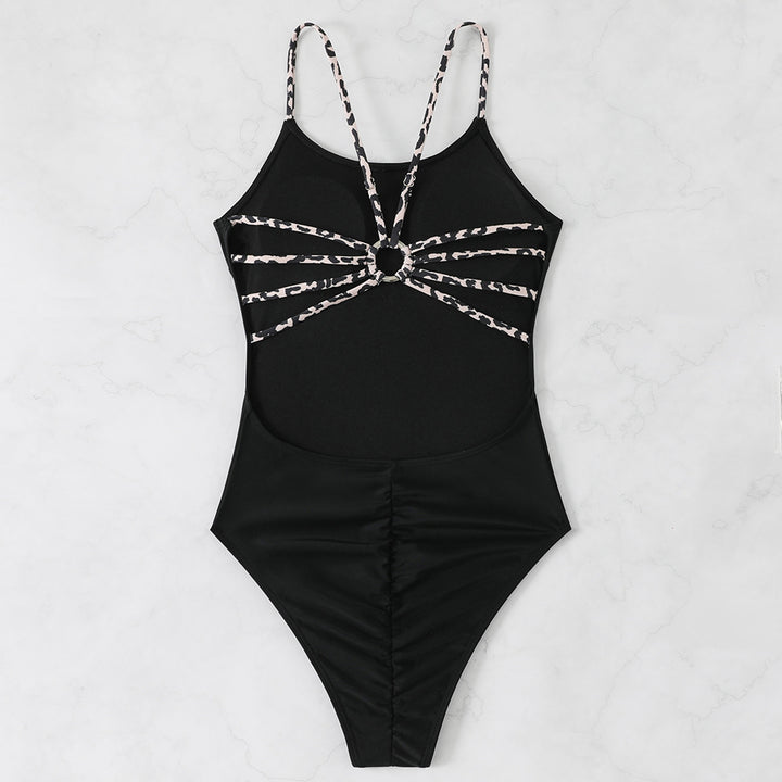 Damen Einteiler Badeanzug mit außergewöhnlichem Cut-Out und modischen Trägerdetails Drune