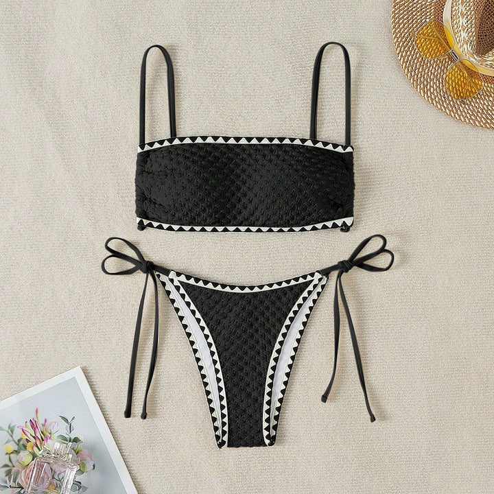 Damen Geripptes Bandeau-Bikinioberteil Drune