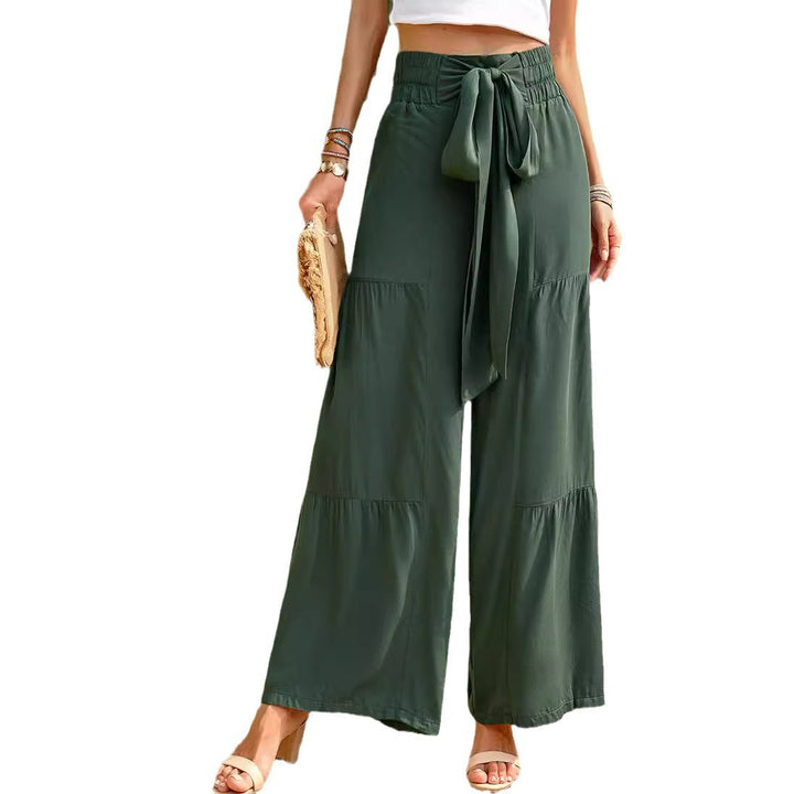 Damen Weite Jersey-Hose mit Schleifenbund Drune