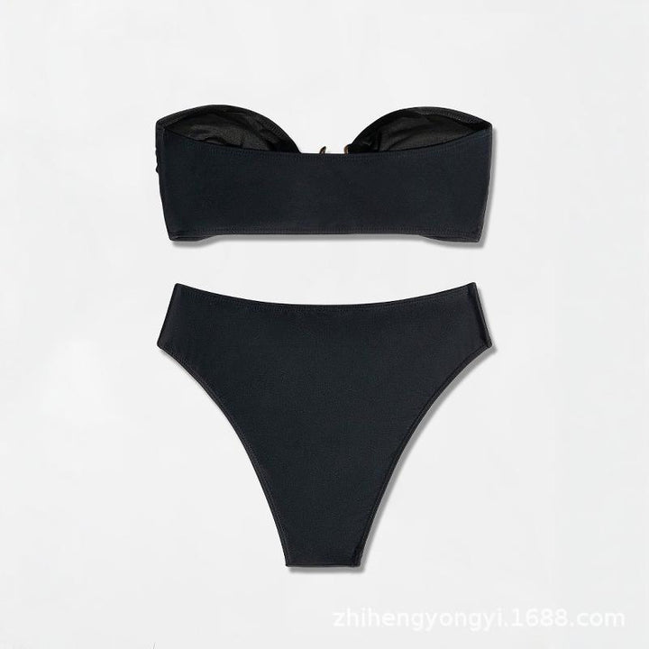 Damen Bandeau-Bikini mit elegantem Designelement Drune