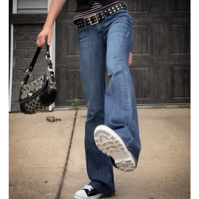 Damen Bootcut Jeans mit verspieltem Fransenbesatz Drune