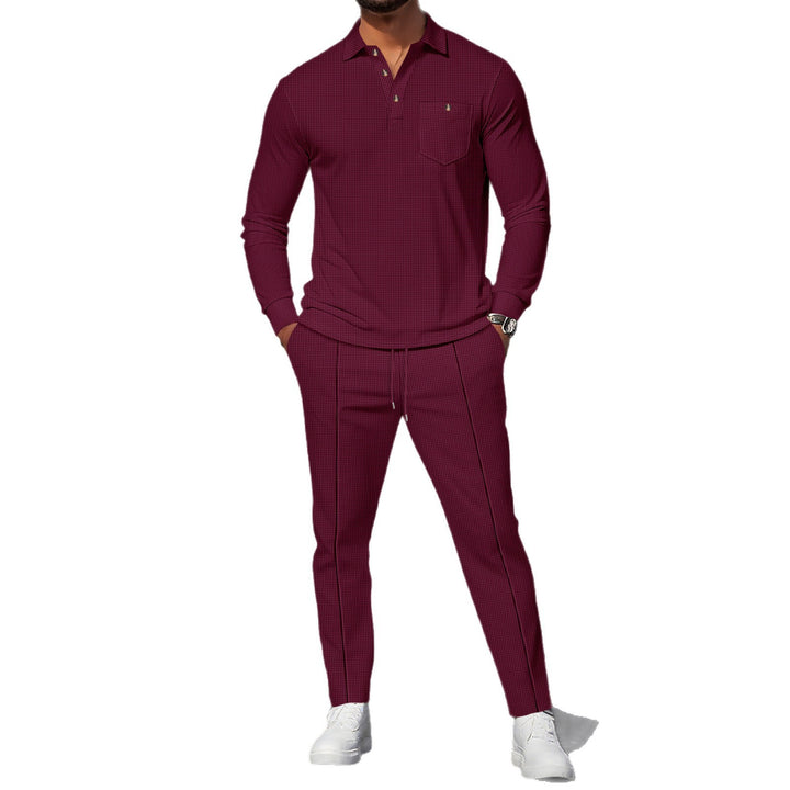 Herren elegantes Freizeit-Set mit modischen Akzenten und atmungsaktiven Materialien Drune
