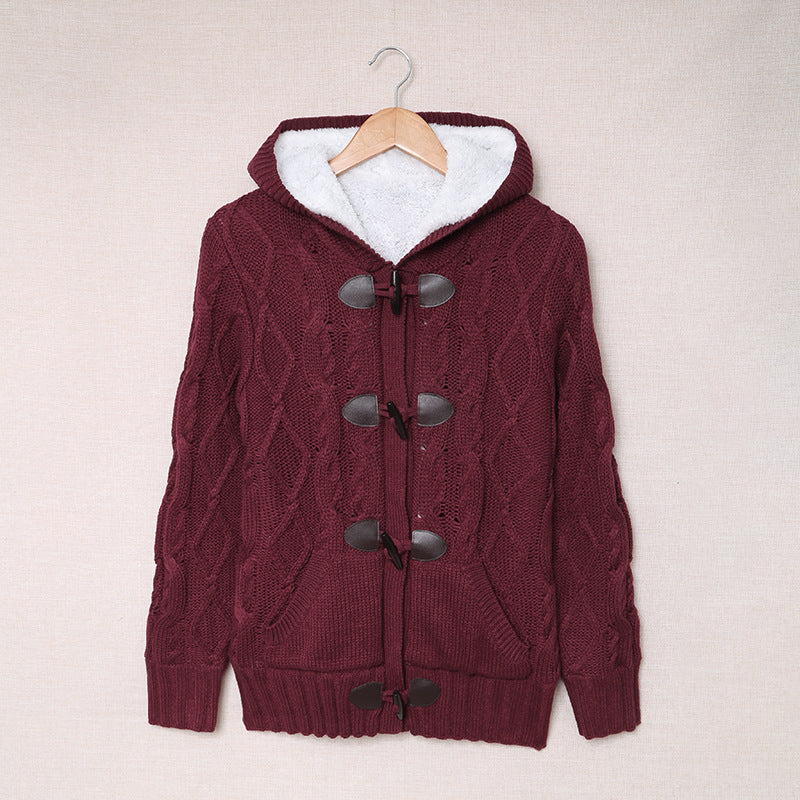 Damen Strickjacke mit hohem Kragen und bequemen Knopfdetails Drune
