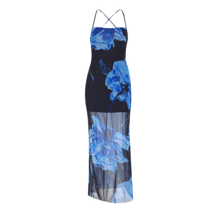 Damen Maxi-Kleid mit floralem Design und elegantem Schnitt Drune