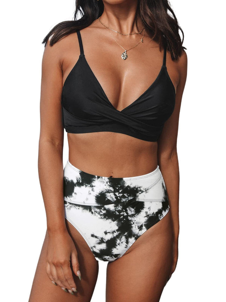 Damen Hochtailliertes Wickel-Bikini-Set Drune