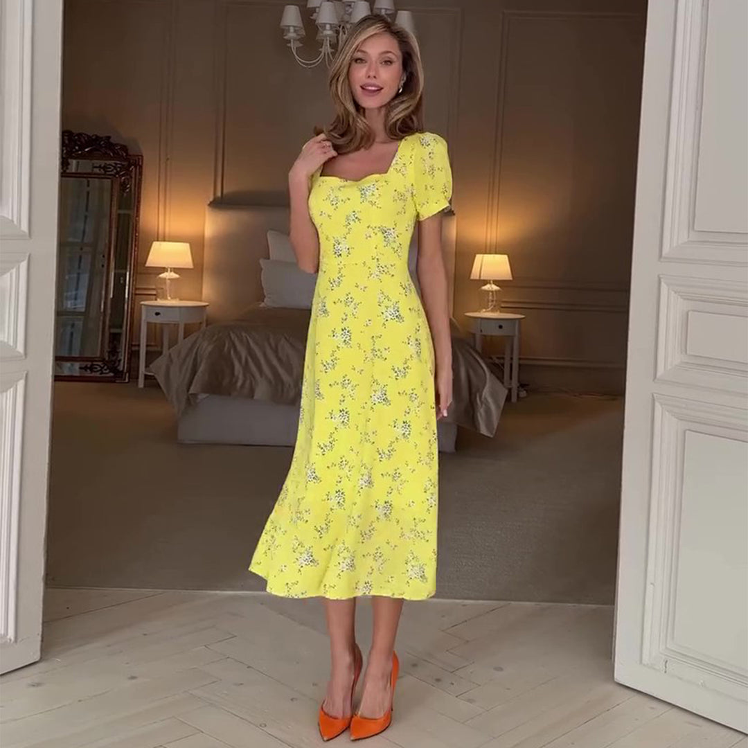 Damen Sommerkleid mit floralen Mustern Drune