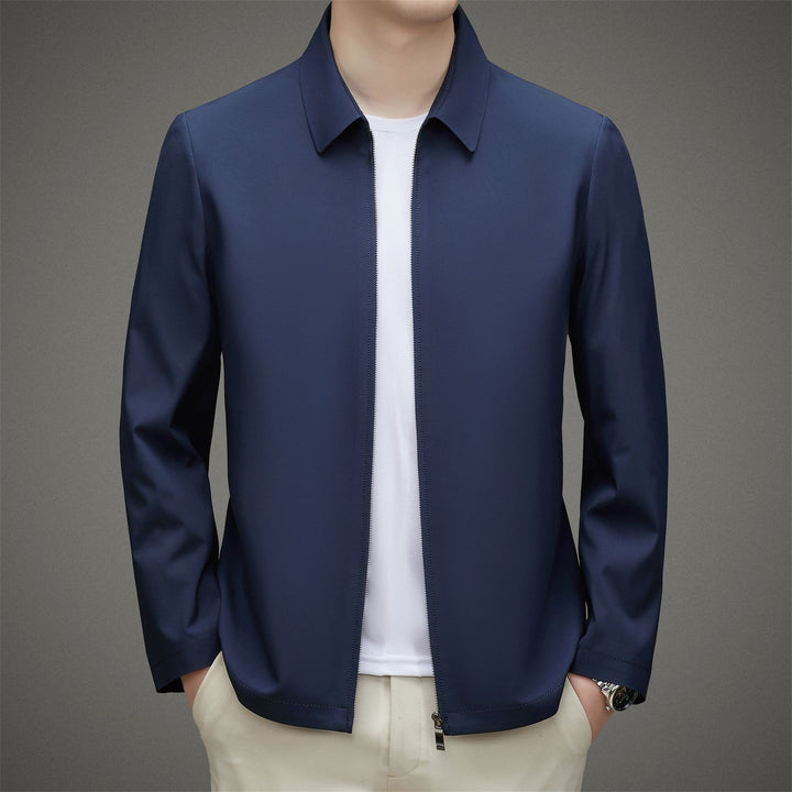 Herren leichte Sportjacke mit elegantem Stehkragen und praktischen Taschen Drune