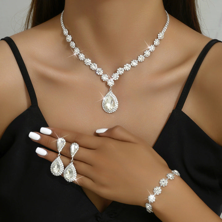 Drune | Galvanisiertes Strass-Schmuckset