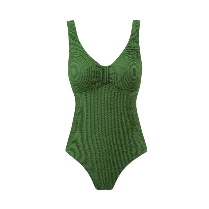 Damen Einteiler Badeanzug mit strukturierter Textur und figurschmeichelndem Design Drune