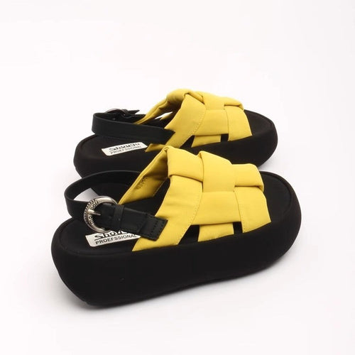 Damen modische Plateau-Sandalen mit elegantem Kreuzriemen und komfortablem Fußbett Drune