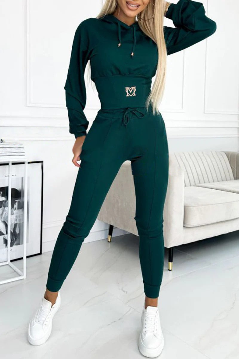 Femme Stylisches Sportliches Trainingsanzug Set Drune