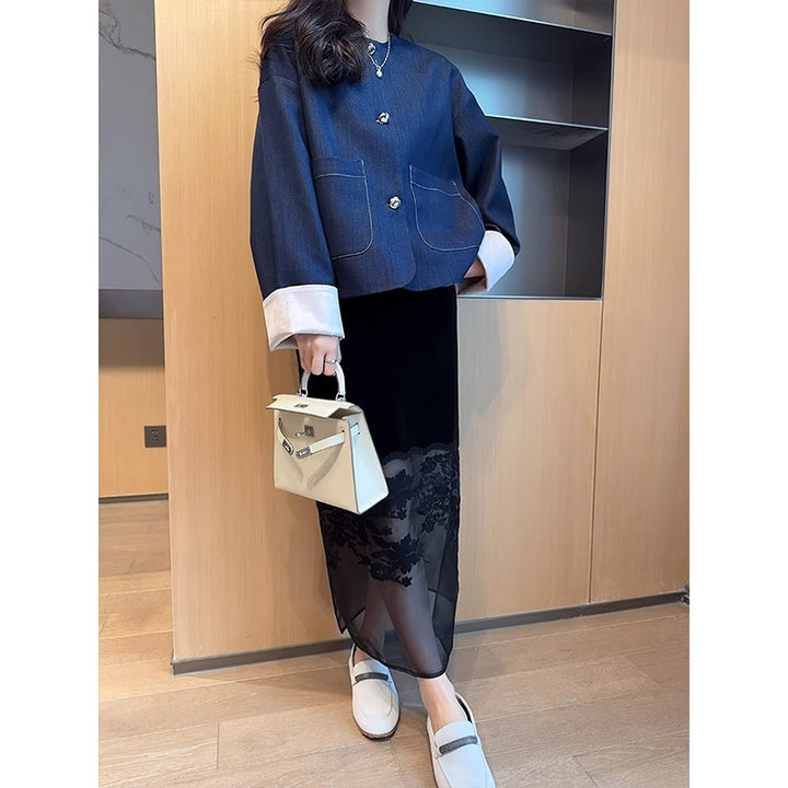 Damen Eleganter Kurzblazer Drune