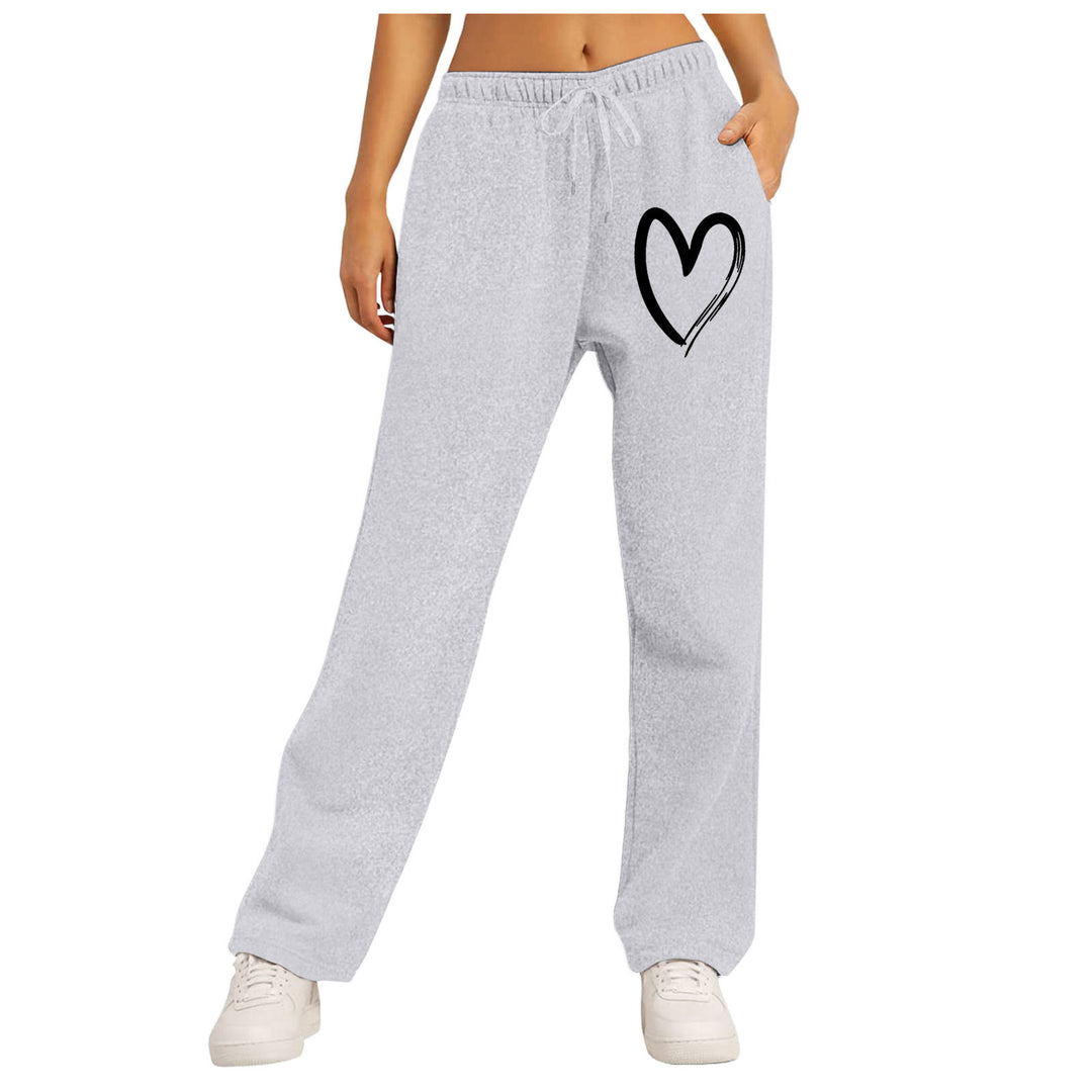 Damen Freizeithose mit einzigartigem Herzmotiv und elastischem Bund Drune