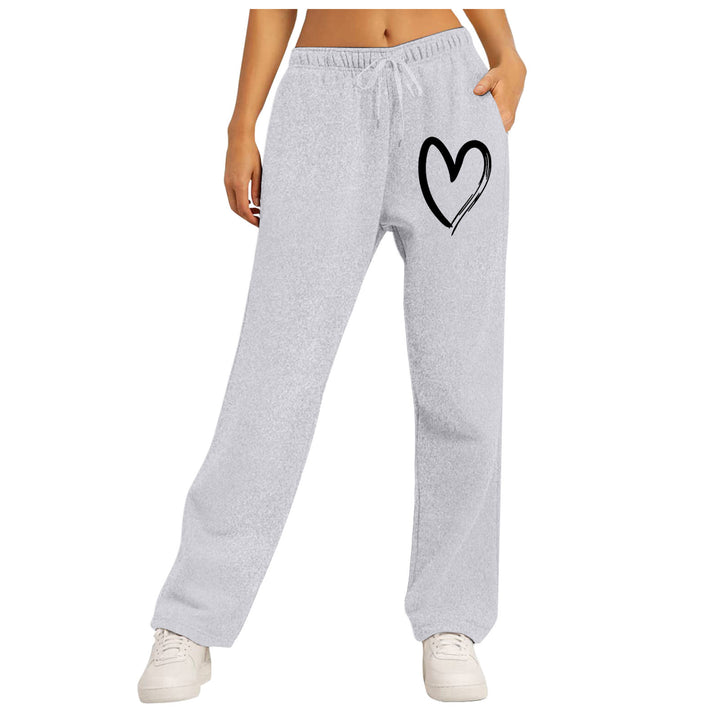 Damen Freizeithose mit einzigartigem Herzmotiv und elastischem Bund Drune