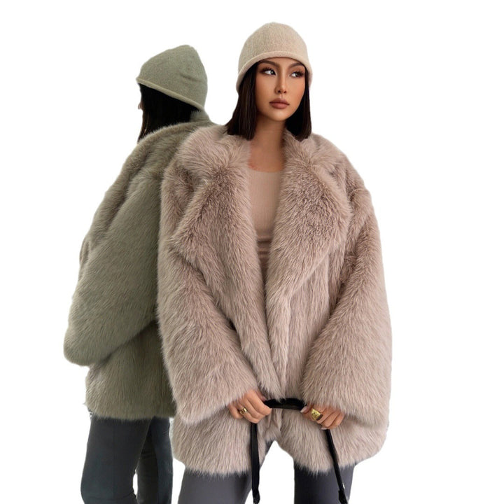 Damen Oversize Plüschjacke Drune
