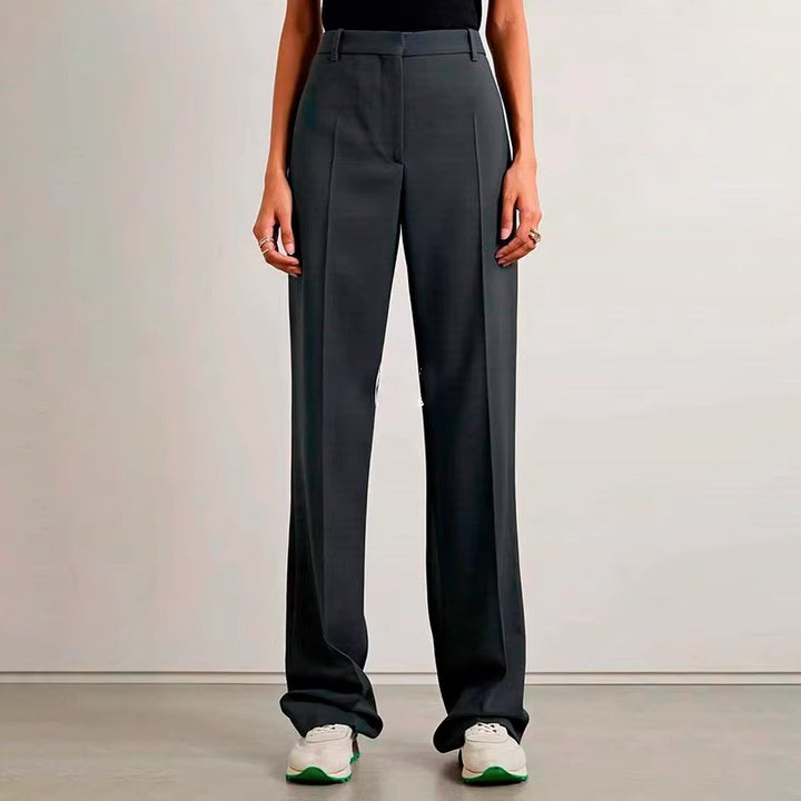 Damen Elegante und bequeme Hochbundhose mit weitem Bein Drune