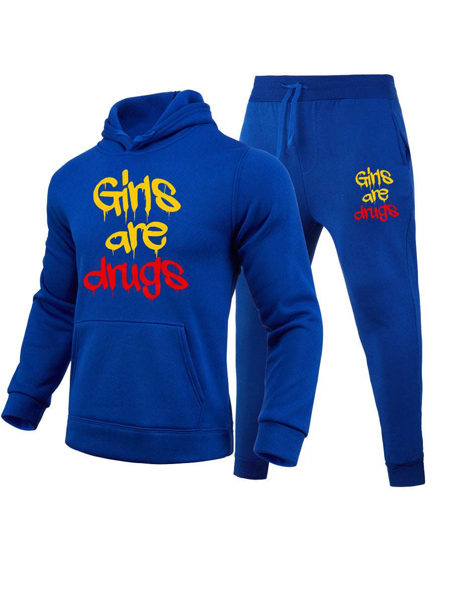 Damen Hoodie und Jogginghose-Set mit auffälligem Schriftzug Drune