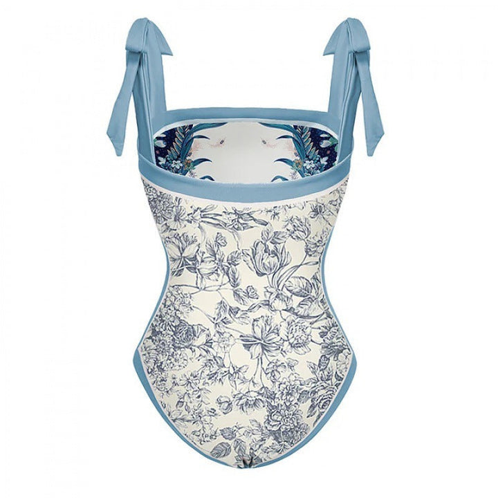 Damen Badeanzug-Set mit elegantem Wickelrock und modischen Schleifen Drune