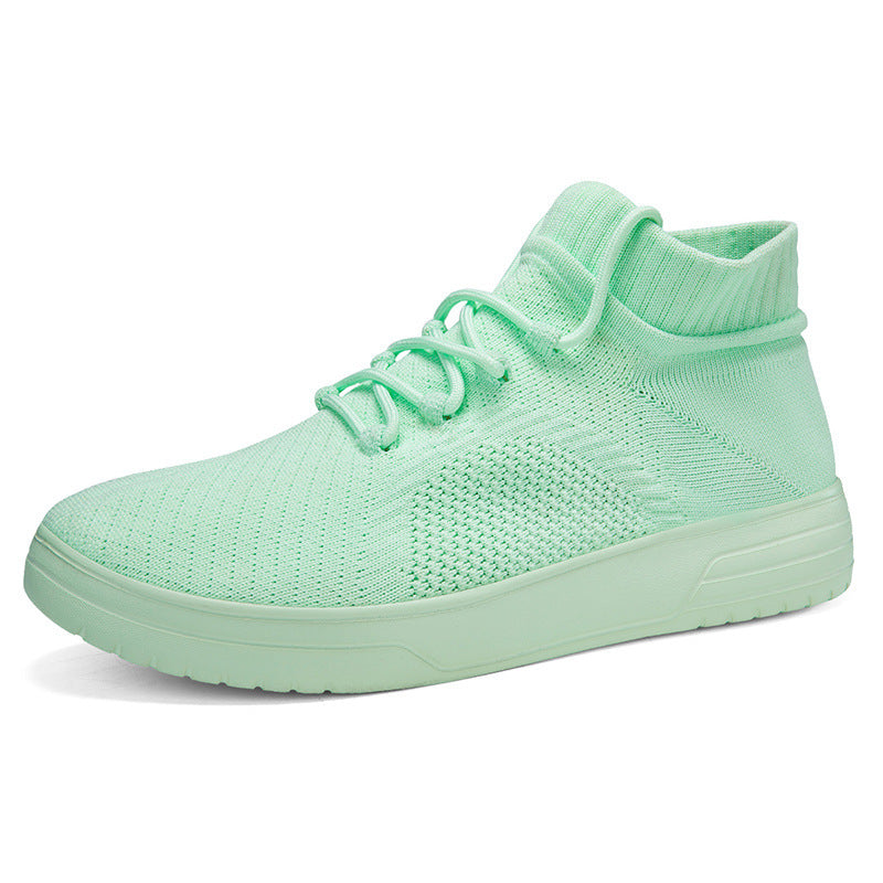 Damen Hohe Sneaker aus atmungsaktivem Strickmaterial Drune