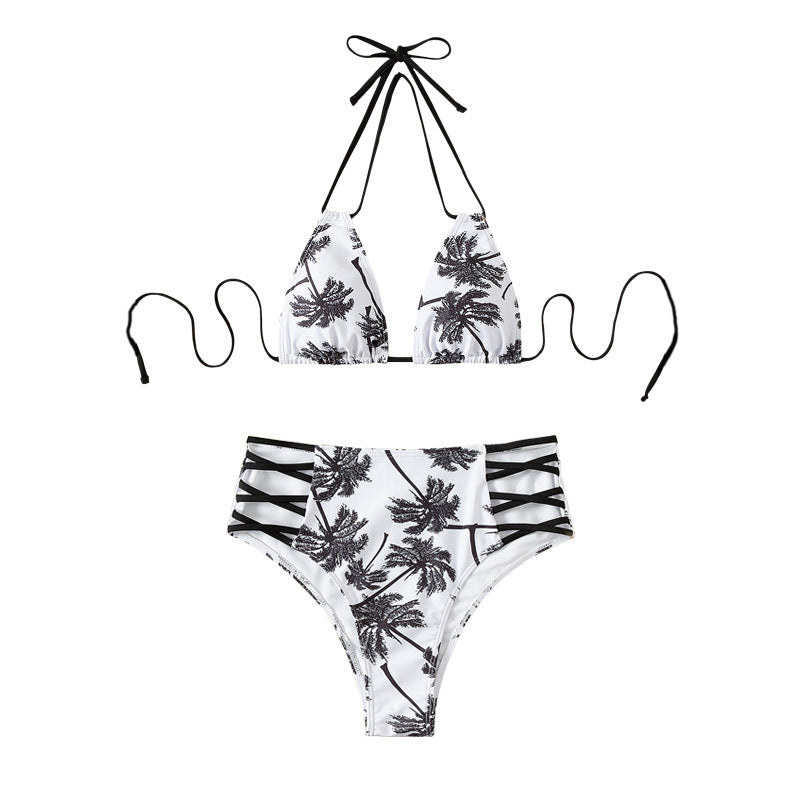 Damen Hochtaillierter Bikini mit trendigen Schnürdetails Drune