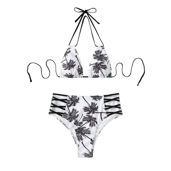 Damen Hochtaillierter Bikini mit trendigen Schnürdetails Drune