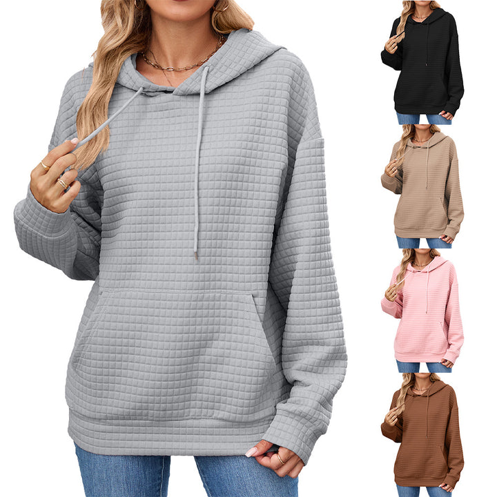 Damen Hoodie mit besonderen Strukturdetails Drune